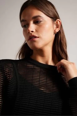 Ted Baker Roshila Black Ottoman Sweatshirt 10 Ted Baker Roshila Black Ottoman Sweatshirt -Ted Baker Shop D73651s4