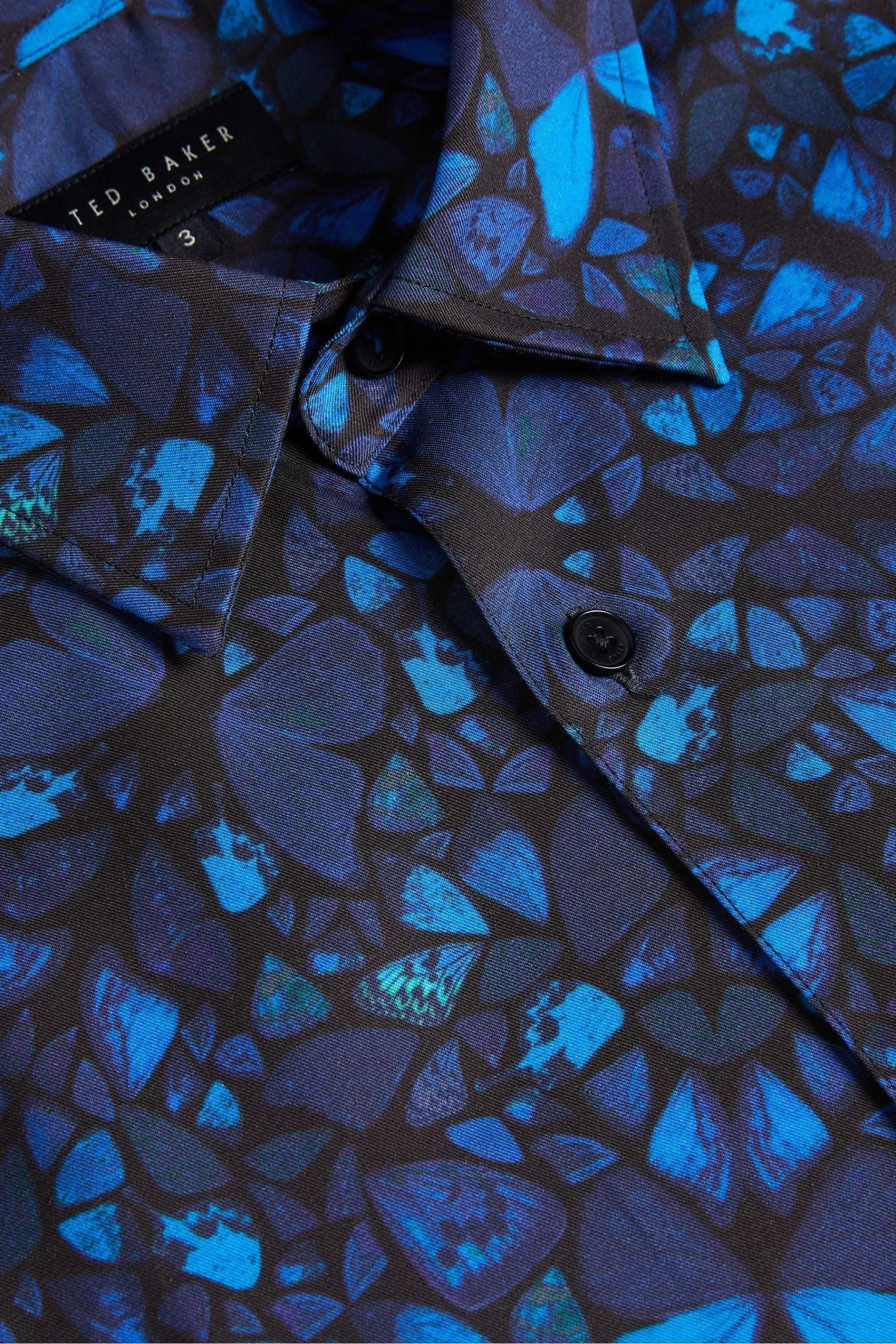 Ted Baker Parlee Blue Long Sleeve Butterfly Print Shirt 7 Ted Baker Parlee Blue Long Sleeve Butterfly Print Shirt - Image 5