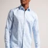 Ted Baker Mullen Blue Long Sleeve Hand Drawn Bird Print Shirt 1 Ted Baker Mullen Blue Long Sleeve Hand Drawn Bird Print Shirt -Ted Baker Shop D74293s