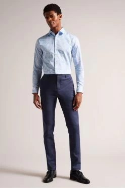 Ted Baker Mullen Blue Long Sleeve Hand Drawn Bird Print Shirt 9 Ted Baker Mullen Blue Long Sleeve Hand Drawn Bird Print Shirt -Ted Baker Shop D74293s3