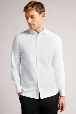 Ted Baker Witree White Mini Diamond Dobby Shirt