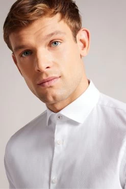 Ted Baker Witree White Mini Diamond Dobby Shirt -Ted Baker Shop D74299s4