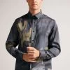 Ted Baker Mordun Grey Long Sleeve Abstract Butterfly Print Shirt 2 Ted Baker Mordun Grey Long Sleeve Abstract Butterfly Print Shirt -Ted Baker Shop D74301s