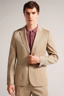Ted Baker Natural Heddonj Single Breasted Jacket