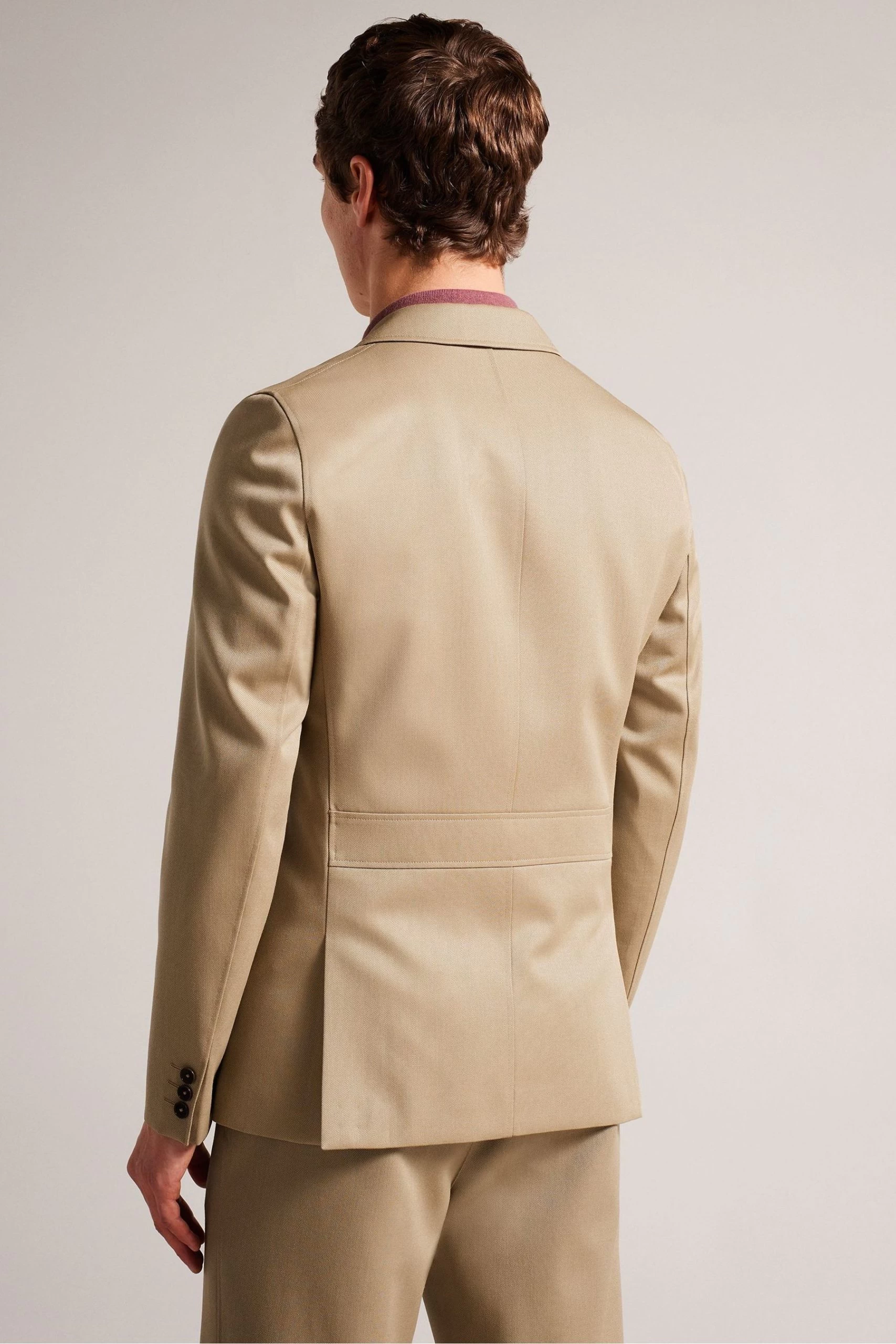 Ted Baker Natural Heddonj Single Breasted Jacket 4 Ted Baker Natural Heddonj Single Breasted Jacket - Image 2