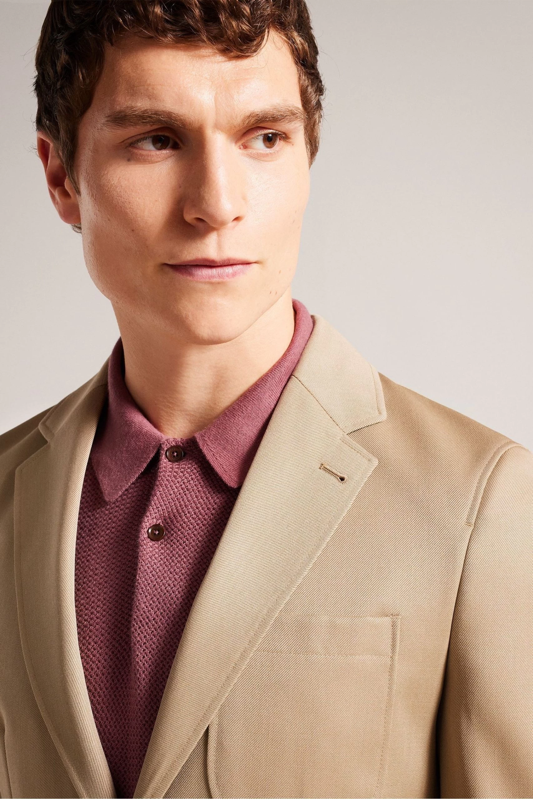 Ted Baker Natural Heddonj Single Breasted Jacket 6 Ted Baker Natural Heddonj Single Breasted Jacket - Image 4