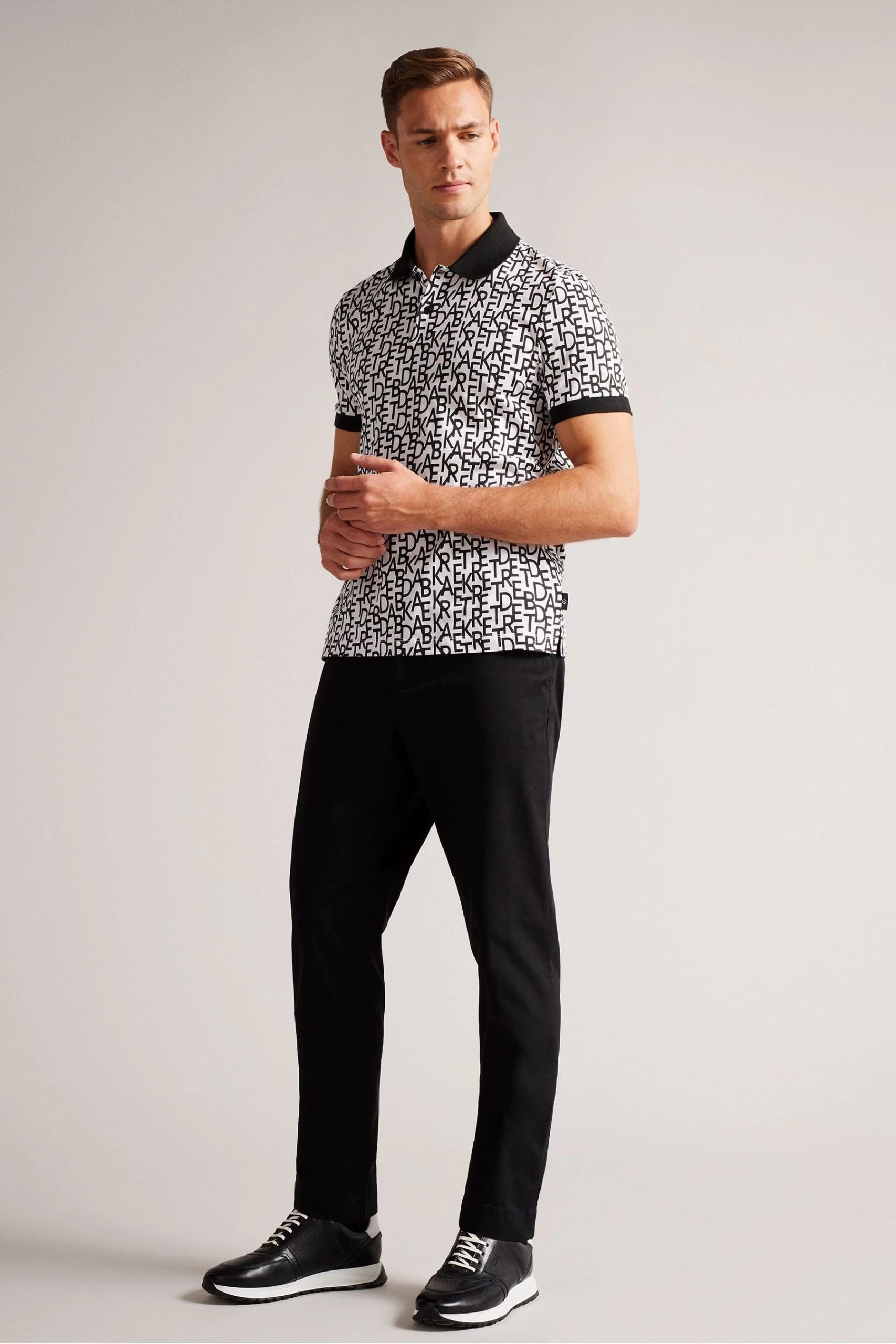 Ted Baker Chapar White Short Sleeve Regular Printed Polo Shirt 5 Ted Baker Chapar White Short Sleeve Regular Printed Polo Shirt - Image 3