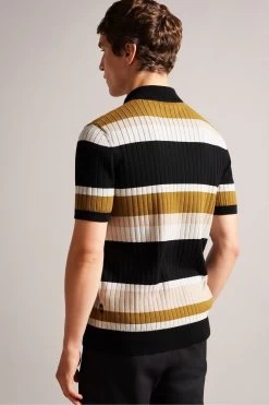 Ted Baker Confer Natural Short Sleeve Regular Striped Polo Shirt 7 Ted Baker Confer Natural Short Sleeve Regular Striped Polo Shirt -Ted Baker Shop D74308s2