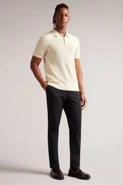 Ted Baker Imago Natural Regular Knitted Polo Shirt 9 Ted Baker Imago Natural Regular Knitted Polo Shirt -Ted Baker Shop D74313s3
