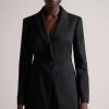 Ted Baker Fritta Black Longline Single Breasted Blazer -Ted Baker Shop D76032s