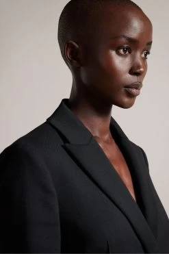 Ted Baker Fritta Black Longline Single Breasted Blazer 12 Ted Baker Fritta Black Longline Single Breasted Blazer -Ted Baker Shop D76032s4