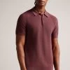 Ted Baker Red Imago Maroon Short Sleeved Regular Knitted Polo Shirt 1 Ted Baker Red Imago Maroon Short Sleeved Regular Knitted Polo Shirt -Ted Baker Shop D81724s