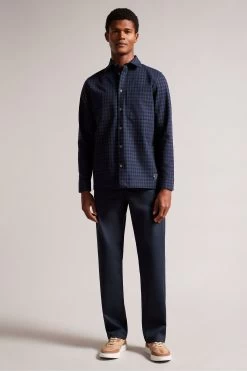 Ted Baker Navy Blue Pebal Leyden Fit Trousers 9 Ted Baker Navy Blue Pebal Leyden Fit Trousers -Ted Baker Shop D81725s3