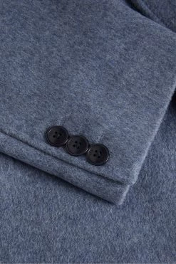 Ted Baker Raydon Mid-Blue Pure Wool Single Breasted Overcoat 11 Ted Baker Raydon Mid-Blue Pure Wool Single Breasted Overcoat -Ted Baker Shop D81727s5