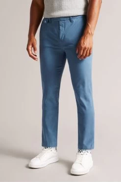 Ted Baker Sky Blue Genay Irvine Slim Fit Smart Trousers