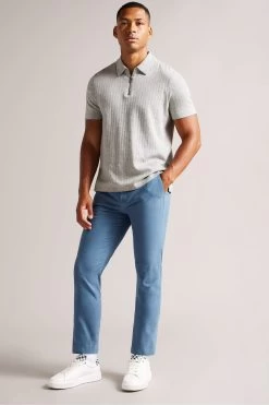Ted Baker Sky Blue Genay Irvine Slim Fit Smart Trousers 9 Ted Baker Sky Blue Genay Irvine Slim Fit Smart Trousers -Ted Baker Shop D81729s3