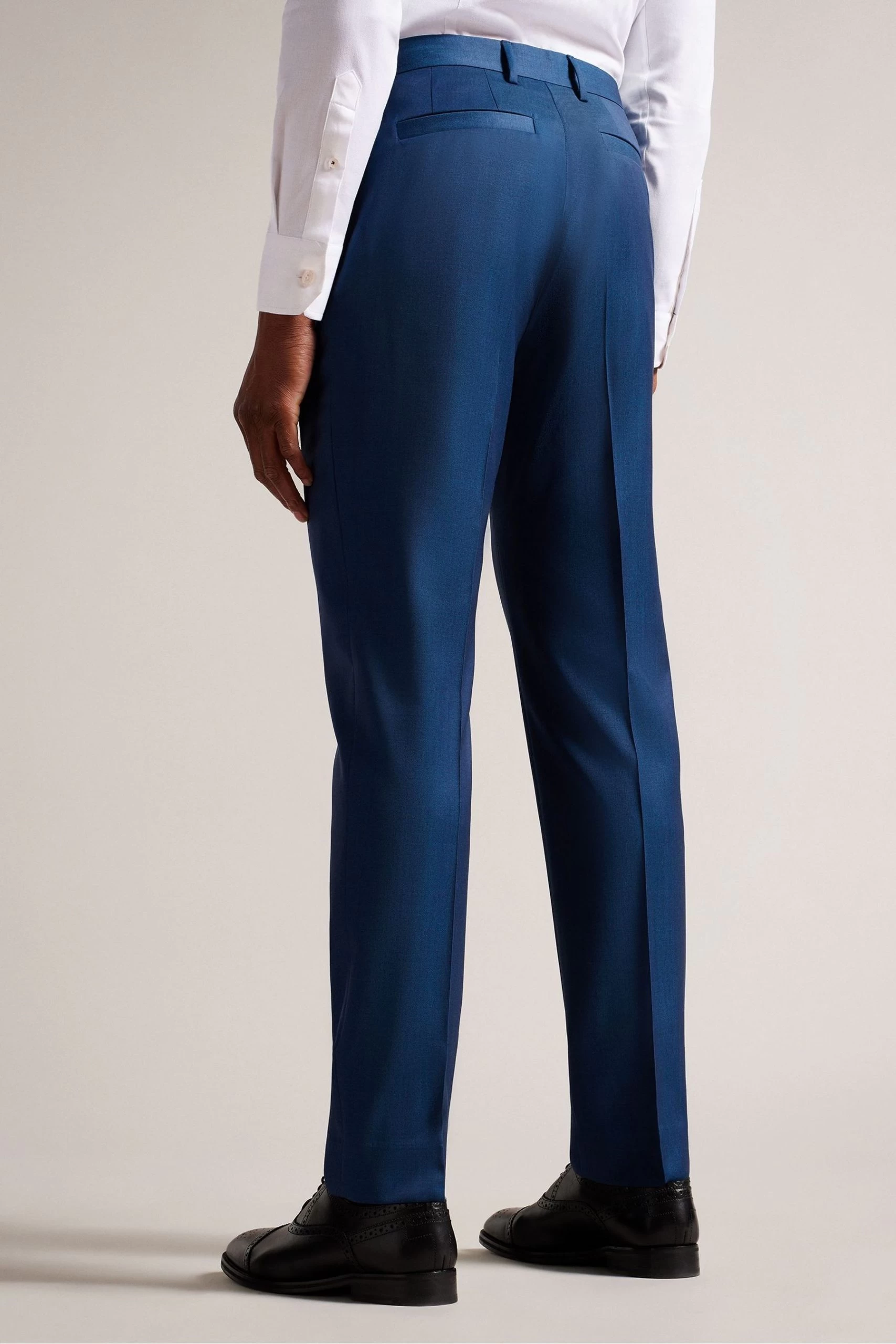 Ted Baker Blue Atlowt Slim Fit Tapered Leg Trousers 4 Ted Baker Blue Atlowt Slim Fit Tapered Leg Trousers - Image 2