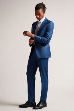 Ted Baker Blue Atlowt Slim Fit Tapered Leg Trousers 9 Ted Baker Blue Atlowt Slim Fit Tapered Leg Trousers -Ted Baker Shop D81734s3