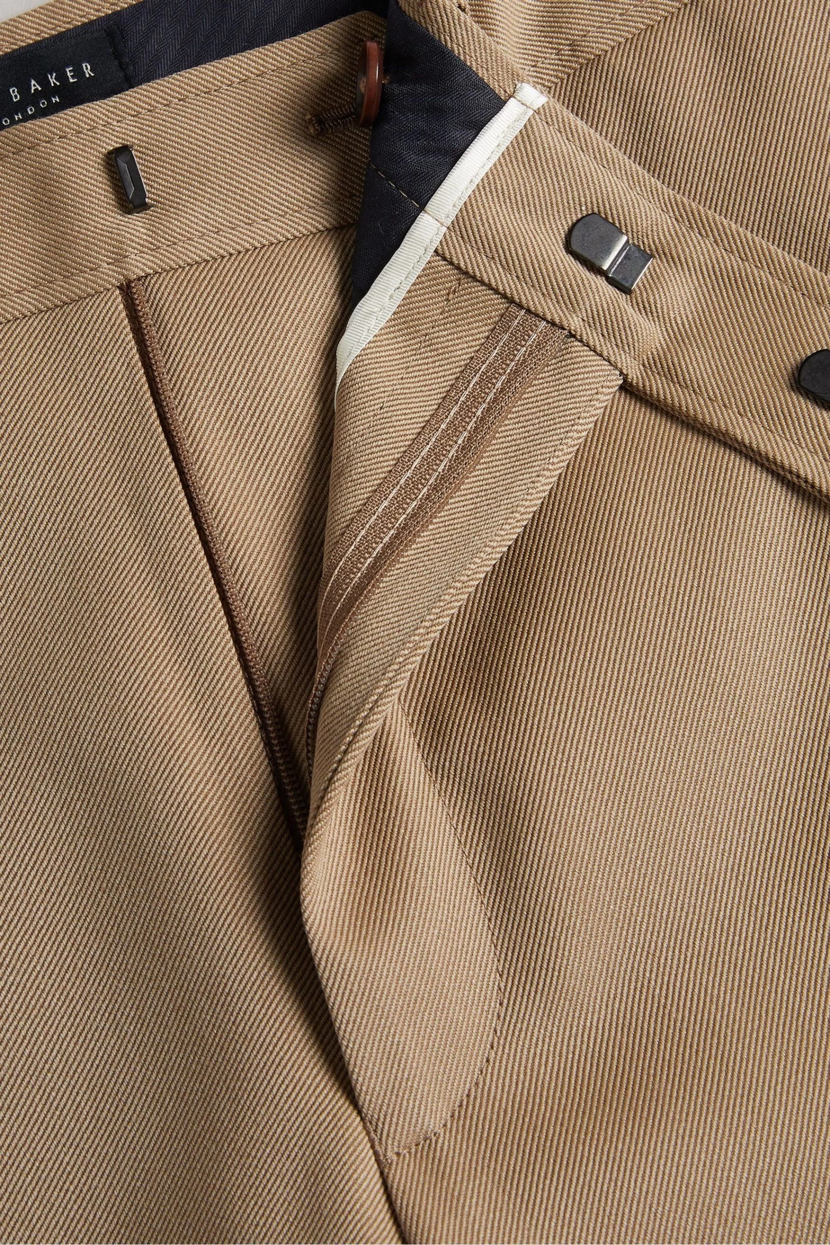 Ted Baker Natural Heddont Straight Fit Trousers 6 Ted Baker Natural Heddont Straight Fit Trousers - Image 4