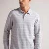 Ted Baker Grey Penine Long Sleeved Regular Fit Polo Shirt 2 Ted Baker Grey Penine Long Sleeved Regular Fit Polo Shirt -Ted Baker Shop D81736s