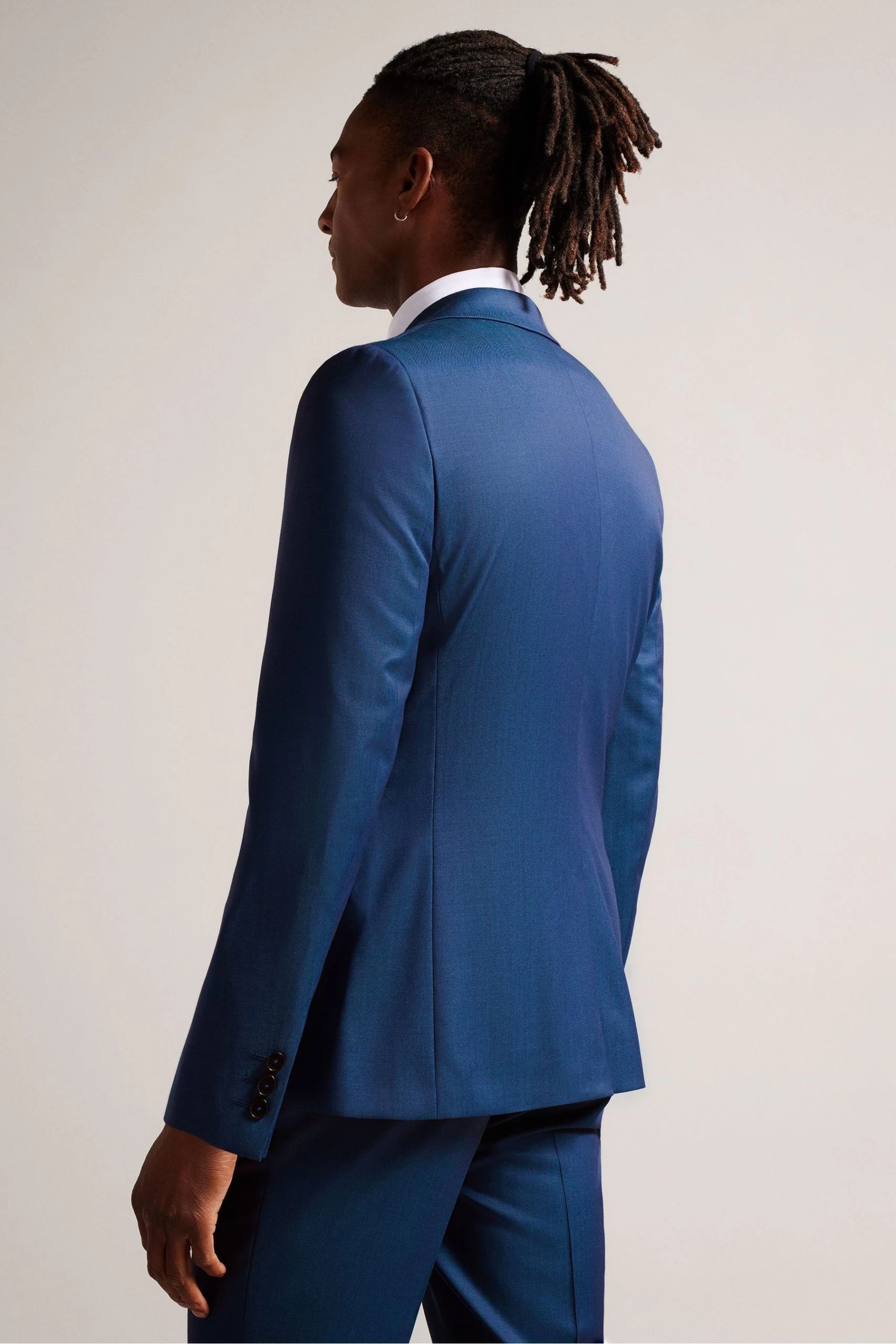 Ted Baker Blue Atlowj Single Breasted Jacket 4 Ted Baker Blue Atlowj Single Breasted Jacket - Image 2
