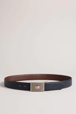 Ted Baker Navy Blue Aydon Buckle Belt