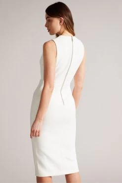 Ted Baker Cream Tilolah Seam Detail Bodycon Dress -Ted Baker Shop D82970s2
