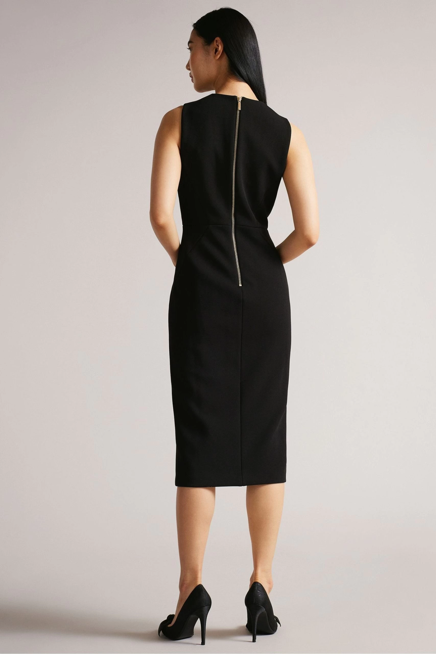 Ted Baker Tilolah Seam Detail Bodycon Black Dress 4 Ted Baker Tilolah Seam Detail Bodycon Black Dress - Image 2
