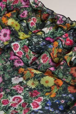 Ted Baker Adiie Black Frilled Sleeveless Maxi Dress With Tie Waist -Ted Baker Shop D86158s5