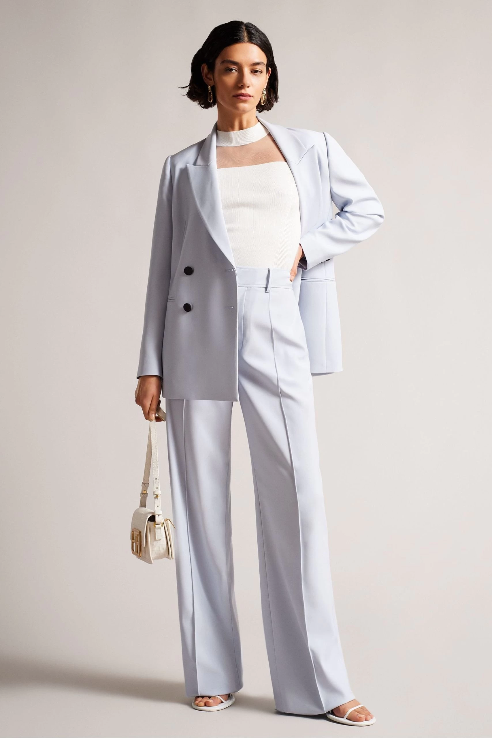 Ted Baker Daviner White Fitted Knit Top 5 Ted Baker Daviner White Fitted Knit Top - Image 3