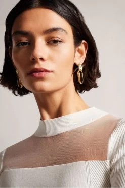 Ted Baker Daviner White Fitted Knit Top 10 Ted Baker Daviner White Fitted Knit Top -Ted Baker Shop D86160s4