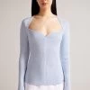 Ted Baker Baby Blue Helenh Sweetheart Neckline Knitted Top 2 Ted Baker Baby Blue Helenh Sweetheart Neckline Knitted Top -Ted Baker Shop D86863s