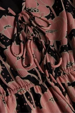 Ted Baker Priana Black V-Neck Printed Tie Front Mini Dress 11 Ted Baker Priana Black V-Neck Printed Tie Front Mini Dress -Ted Baker Shop D89299s5