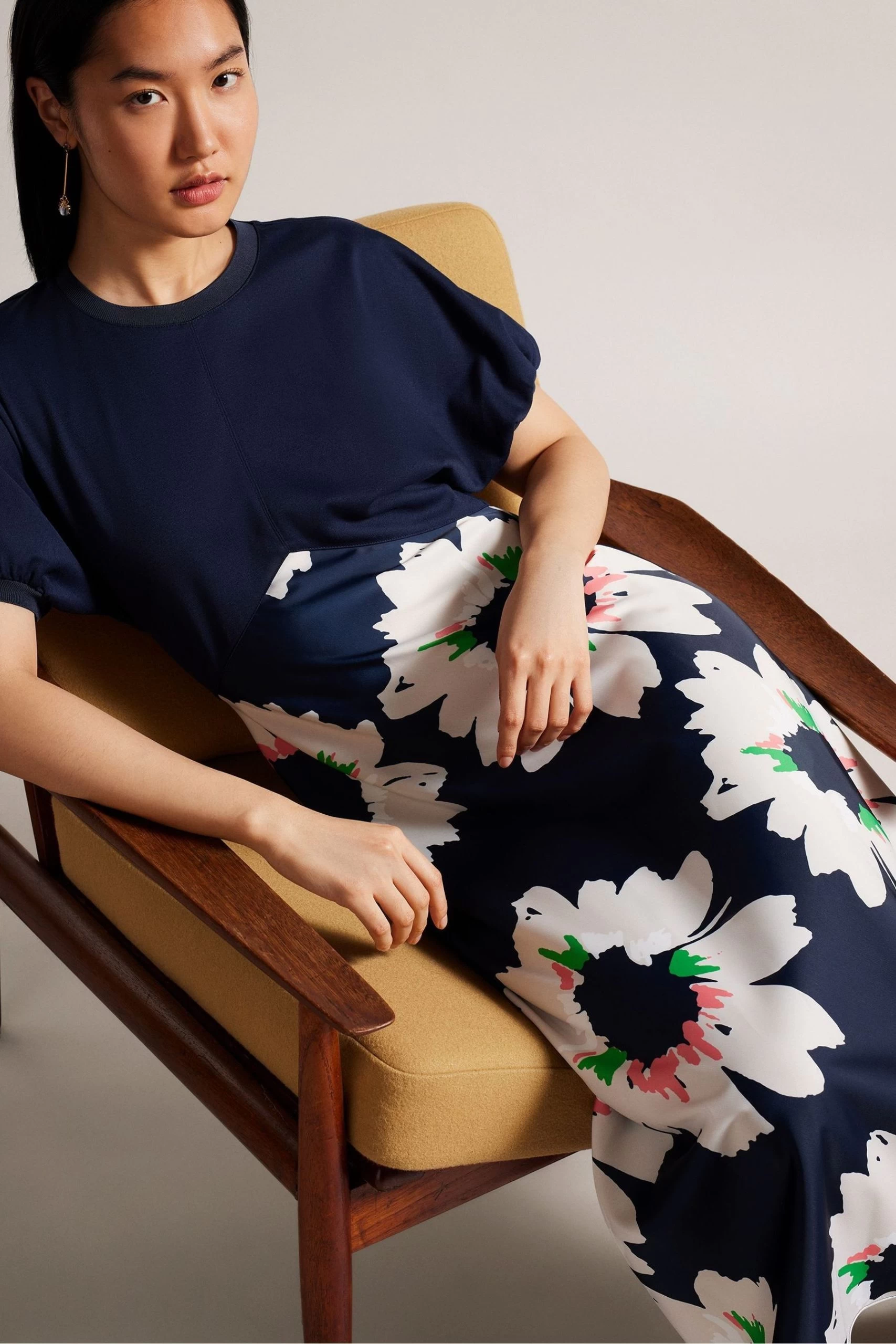Ted Baker Blue Daysiah Ponte Top With Midi Skirt Dress 3 Ted Baker Blue Daysiah Ponte Top With Midi Skirt Dress