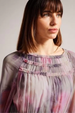 Ted Baker Pink Miray Coral Ruffle Detail Maxi Dress 9 Ted Baker Pink Miray Coral Ruffle Detail Maxi Dress -Ted Baker Shop D89303s3