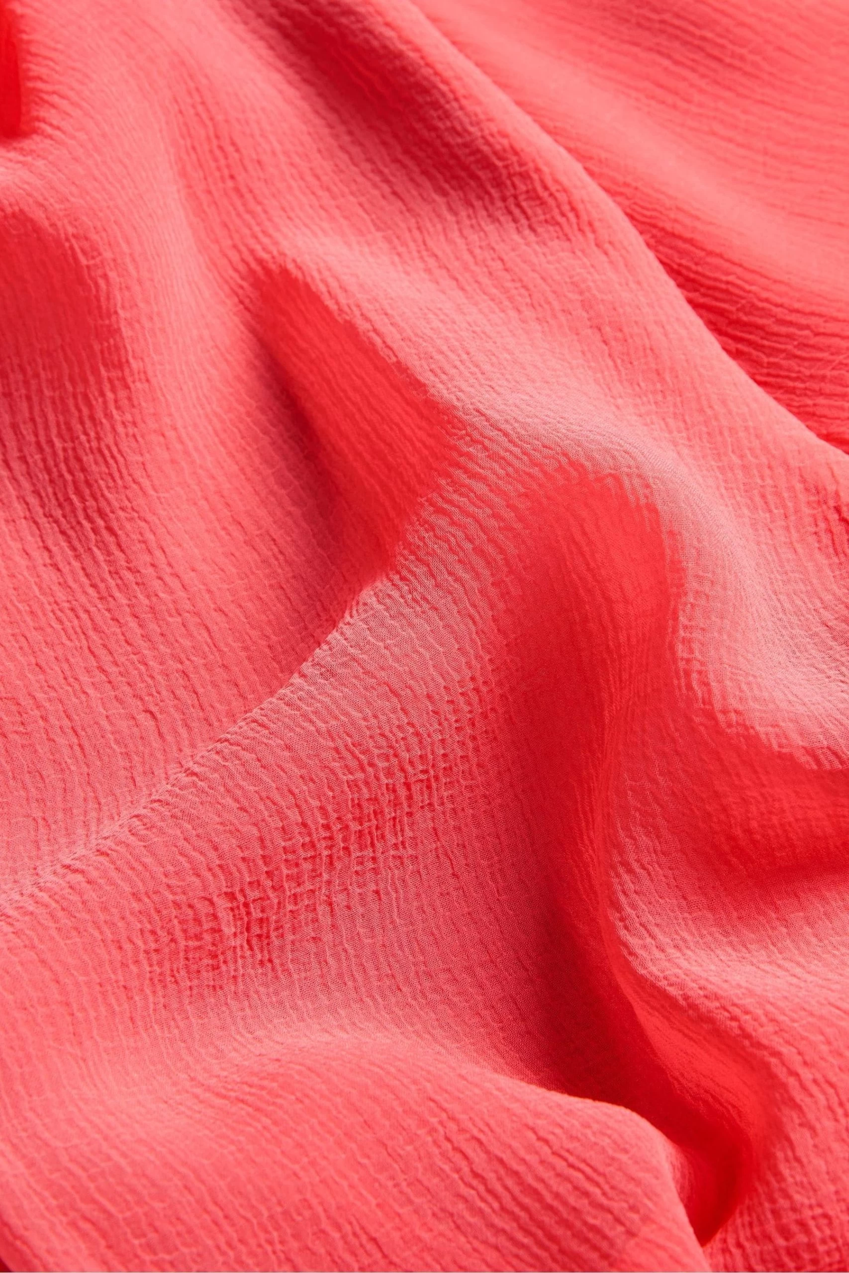 Ted Baker Pink Natelie Coral Boxy Top With Puff Sleeves 6 Ted Baker Pink Natelie Coral Boxy Top With Puff Sleeves - Image 4