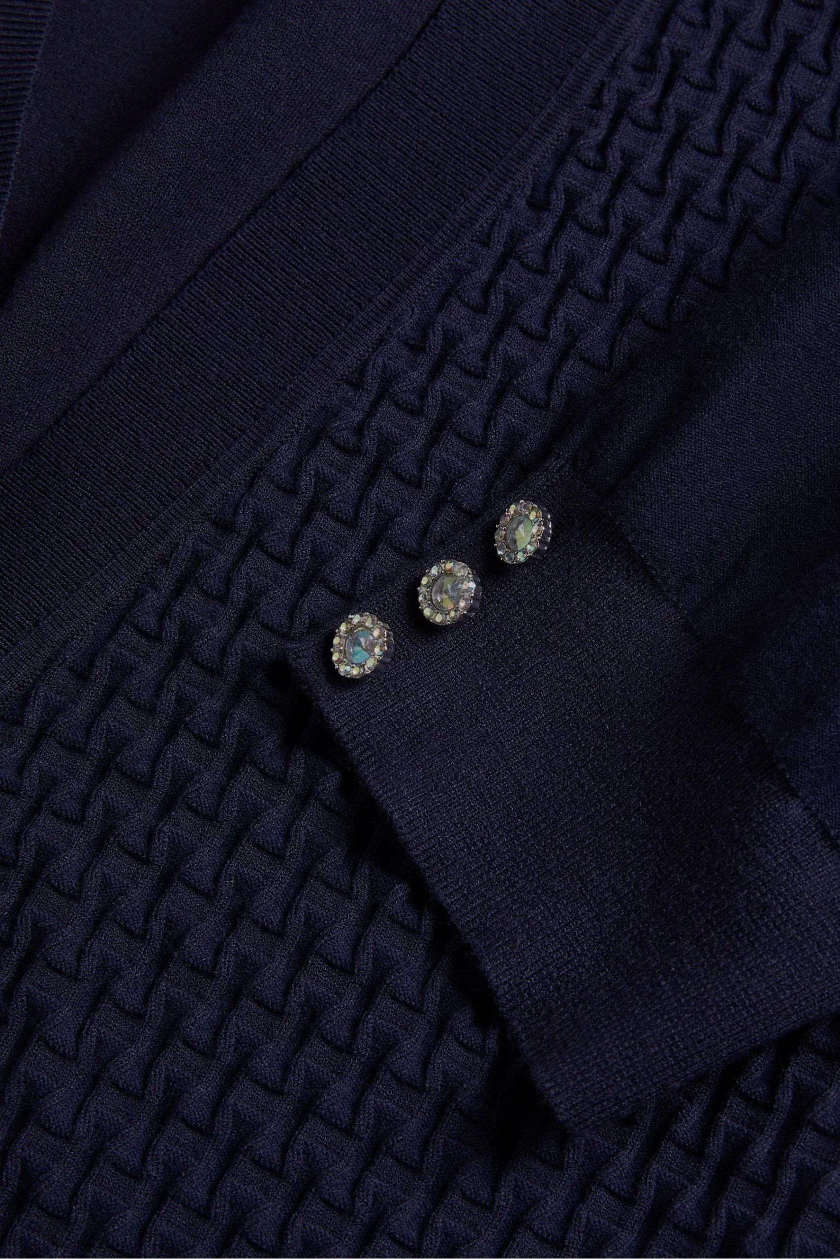 Ted Baker Blue Charess Cropped Cardigan With Diamante Buttons 7 Ted Baker Blue Charess Cropped Cardigan With Diamante Buttons - Image 5