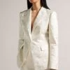 Ted Baker Majia Natural Single Breasted Slim Fit Jacquard Jacket 1 Ted Baker Majia Natural Single Breasted Slim Fit Jacquard Jacket -Ted Baker Shop D89324s