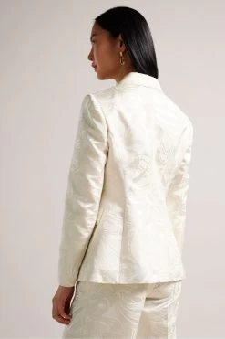 Ted Baker Majia Natural Single Breasted Slim Fit Jacquard Jacket 8 Ted Baker Majia Natural Single Breasted Slim Fit Jacquard Jacket -Ted Baker Shop D89324s2