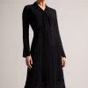Ted Baker Claiirr Black Button Through Midi Shirt Dress 1 Ted Baker Claiirr Black Button Through Midi Shirt Dress -Ted Baker Shop D89329s