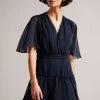 Ted Baker Blue Giggie Fit And Flare Tiered Mini Dress 1 Ted Baker Blue Giggie Fit And Flare Tiered Mini Dress -Ted Baker Shop D89333s