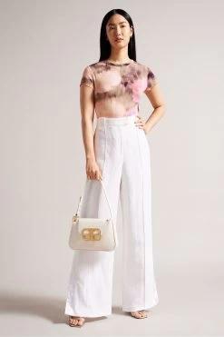 Ted Baker Yazmean Pink Coral Printed Fitted T-Shirt 9 Ted Baker Yazmean Pink Coral Printed Fitted T-Shirt -Ted Baker Shop D89340s3