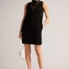 Ted Baker Chharis Black Shift Dress With Lace Panels And Neck Tie 2 Ted Baker Chharis Black Shift Dress With Lace Panels And Neck Tie -Ted Baker Shop D89345s