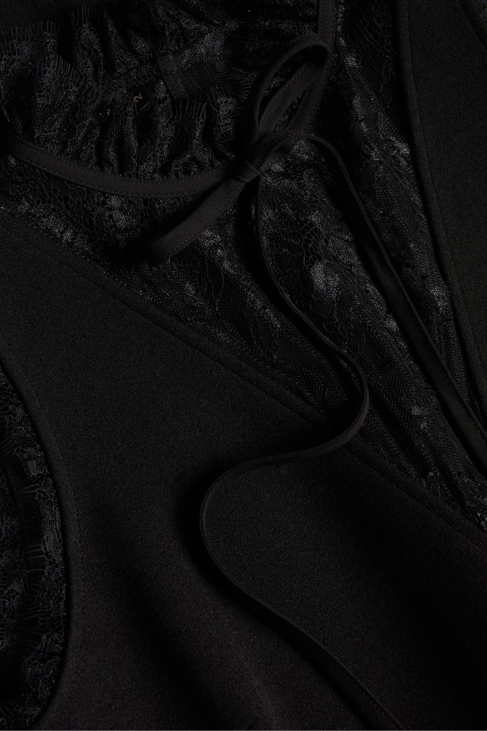 Ted Baker Chharis Black Shift Dress With Lace Panels And Neck Tie 6 Ted Baker Chharis Black Shift Dress With Lace Panels And Neck Tie - Image 4