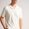 Ted Baker Arkes Short Sleeved Regular Fit White Polo Shirt 1 Ted Baker Arkes Short Sleeved Regular Fit White Polo Shirt -Ted Baker Shop D90602s