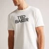 Ted Baker Kenedy White Short Sleeved Regular Fit Branded T-Shirt 2 Ted Baker Kenedy White Short Sleeved Regular Fit Branded T-Shirt -Ted Baker Shop D90605s