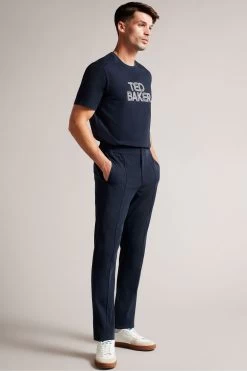 Ted Baker Kenedy Blue Short Sleeved Regular Fit Branded T-Shirt 9 Ted Baker Kenedy Blue Short Sleeved Regular Fit Branded T-Shirt -Ted Baker Shop D90606s3