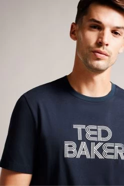Ted Baker Kenedy Blue Short Sleeved Regular Fit Branded T-Shirt 10 Ted Baker Kenedy Blue Short Sleeved Regular Fit Branded T-Shirt -Ted Baker Shop D90606s4