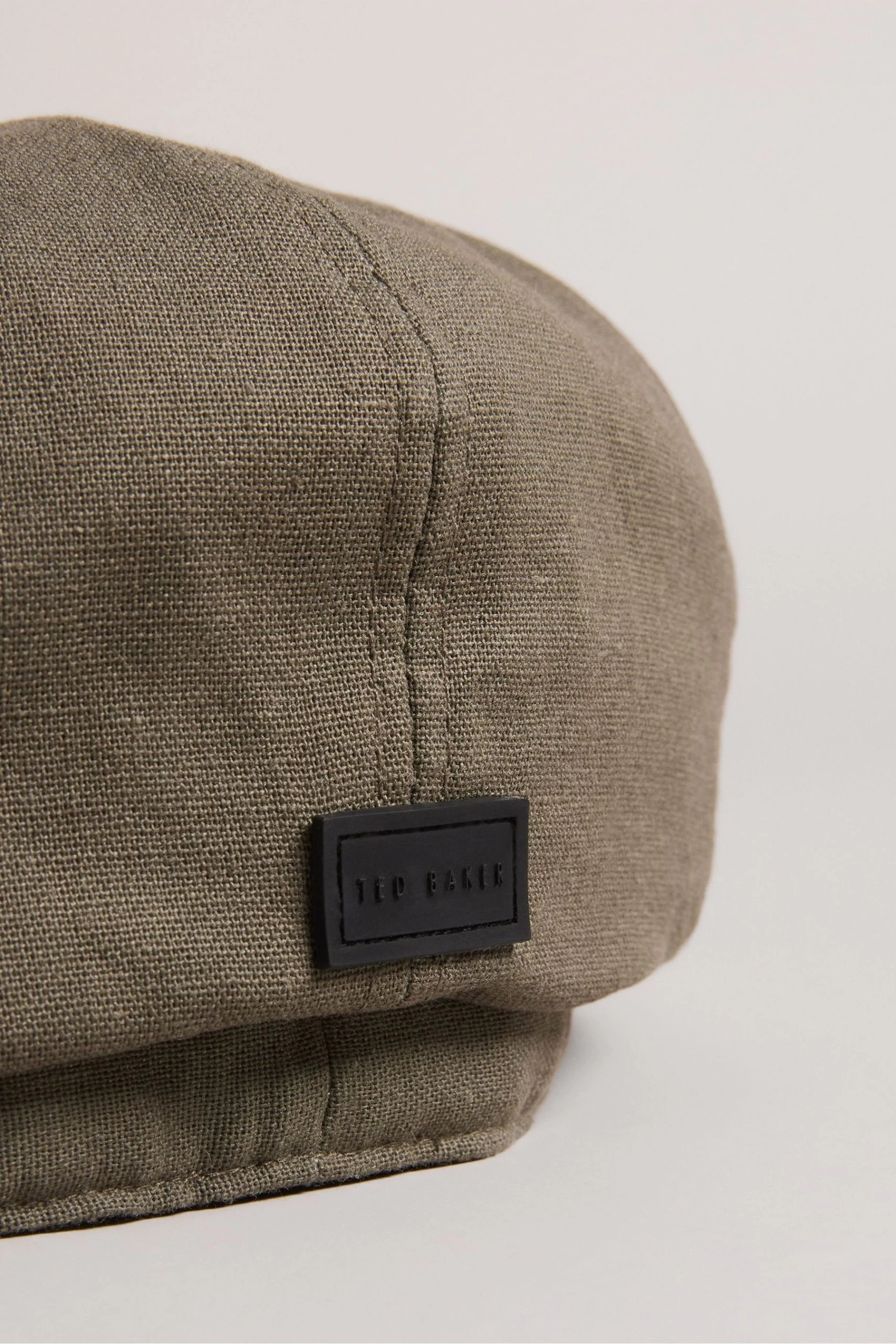 Ted Baker Green Fosster Linen Bakerboy Hat 4 Ted Baker Green Fosster Linen Bakerboy Hat - Image 2