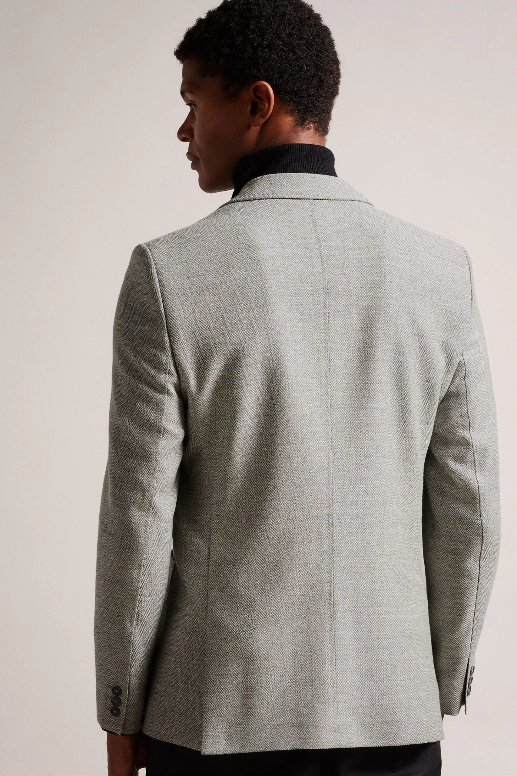 Ted Baker Grey Luccaj Slim Fit Wool Jacket 4 Ted Baker Grey Luccaj Slim Fit Wool Jacket - Image 2